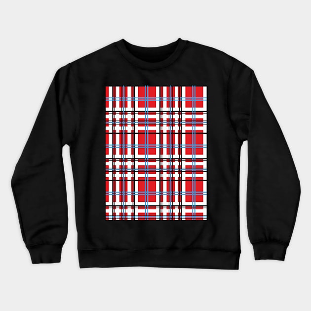 Clan Geometric Tartan,Checkered Crewneck Sweatshirt by ilhnklv